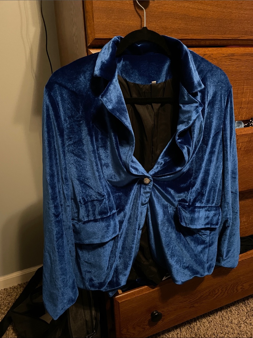 Blue Velvet Women's Blazer Jacket